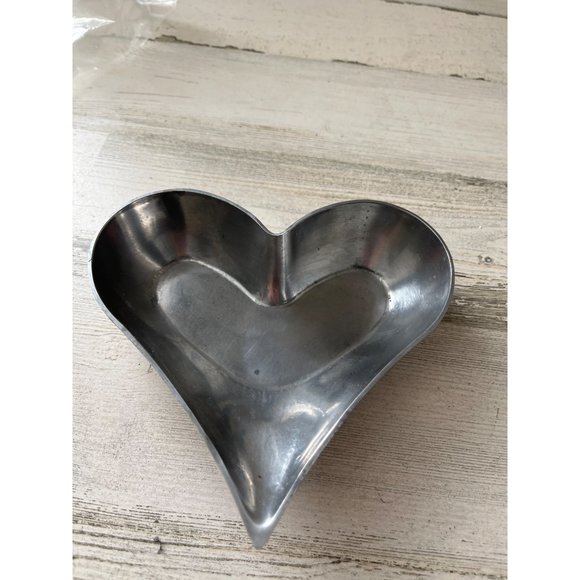 Heart diamond clover silver metal bowls set of four - Picture 6 of 16